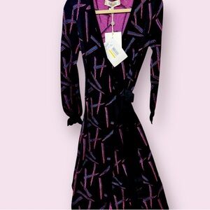 Diane Von Furstenberg Multicolor Confetti
 Wrap Sweater Dress, $369 $739 |